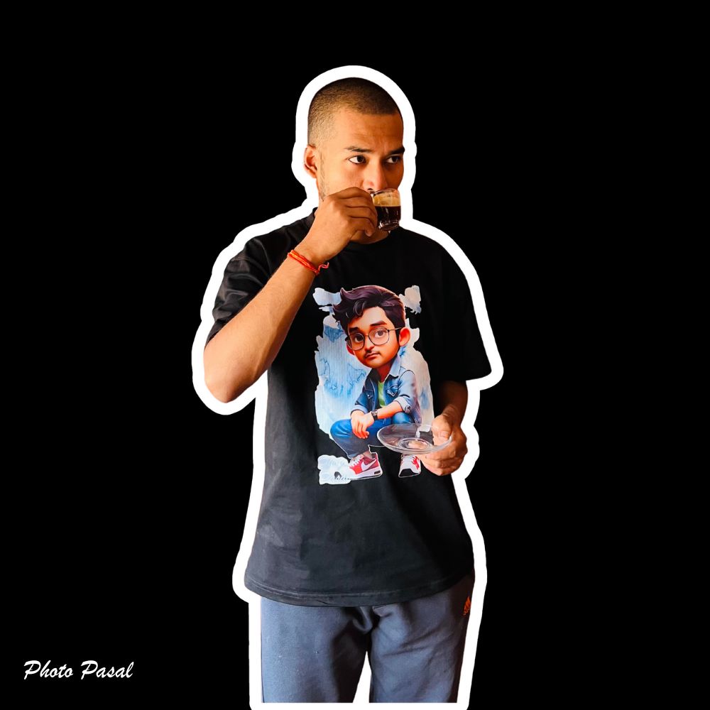 Printed T-shirt Black